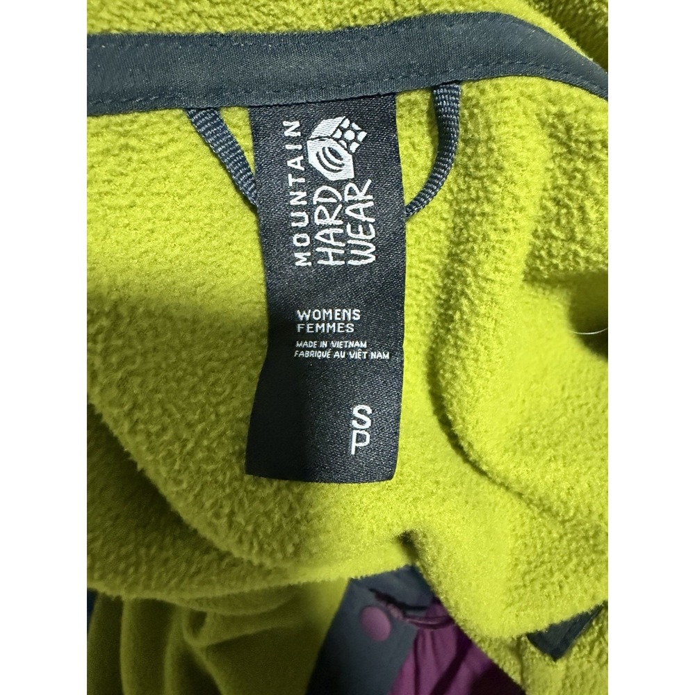Mountain Hardwear Microchill Snap Neck Pullover Hoodie Green Women's Size Small - Picture 10 of 11